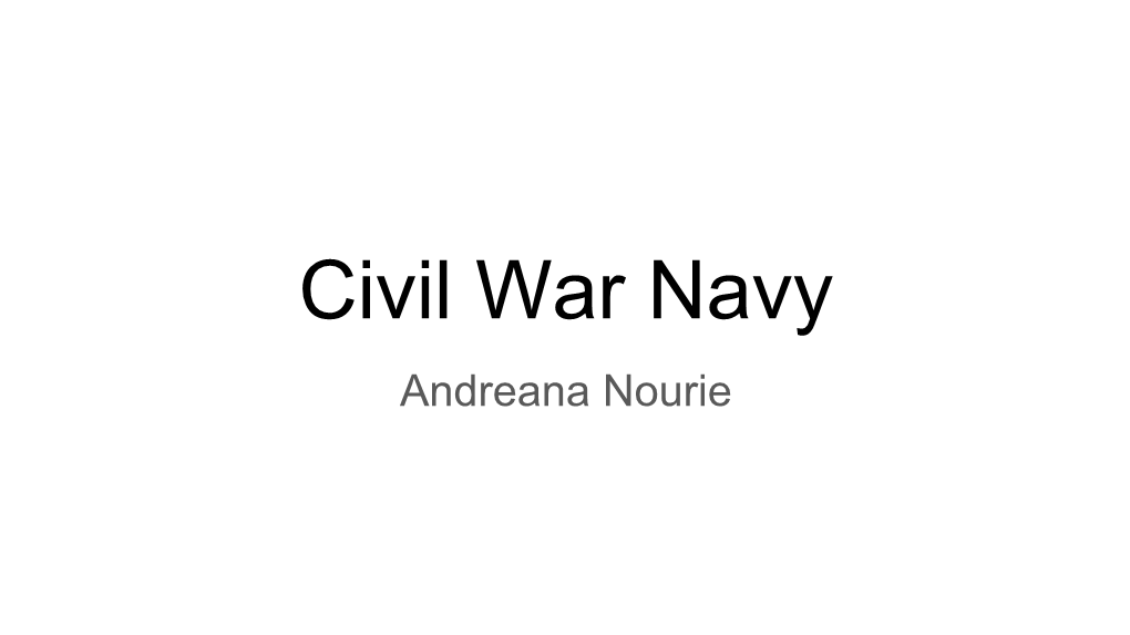 Civil War Navy Andreana Nourie North VS