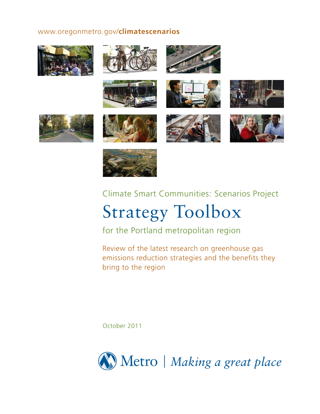 Strategy Toolbox for the Portland Metropolitan Region