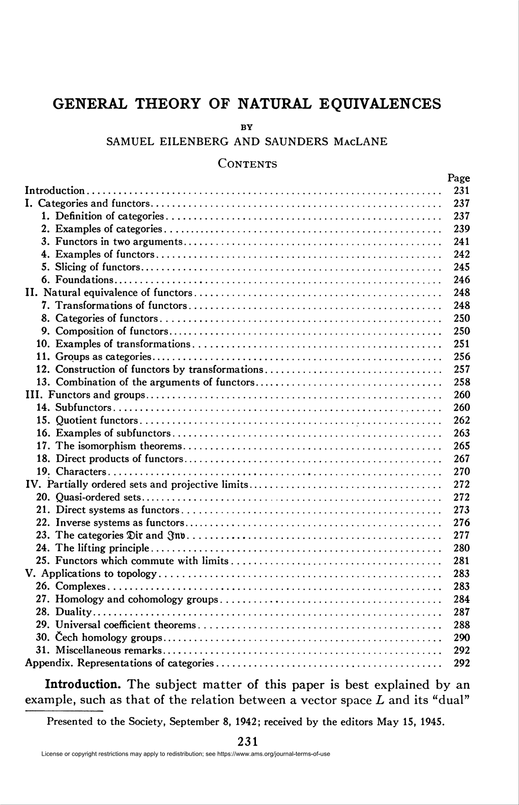 General Theory of Natural Equivalences