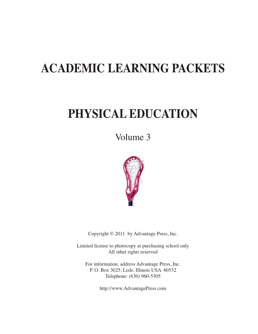 Academic Learning Packets Physical Education