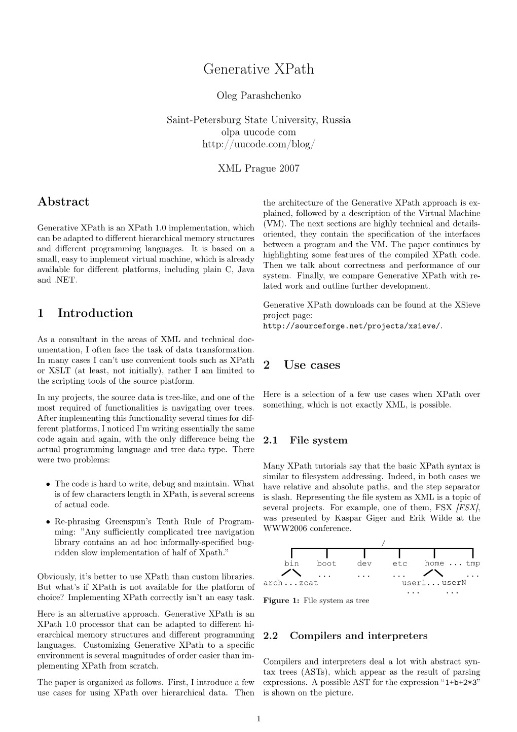 Generative Xpath