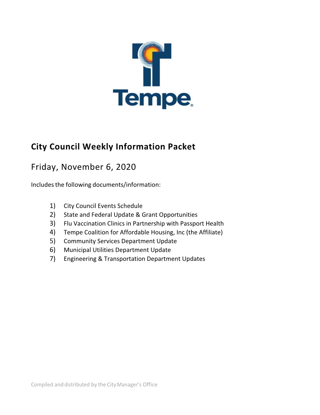 11 06 20 City Council Weekly Information Packet