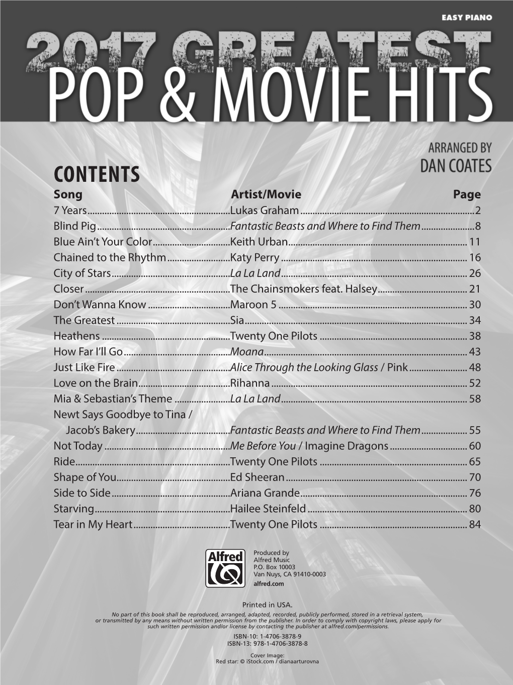 CONTENTS Song Artist/Movie Page 7 Years