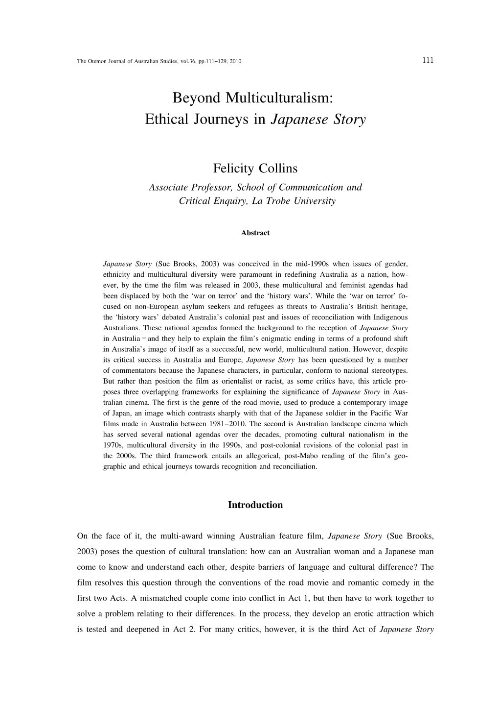 Beyond Multiculturalism: Ethical Journeys in Japanese Story