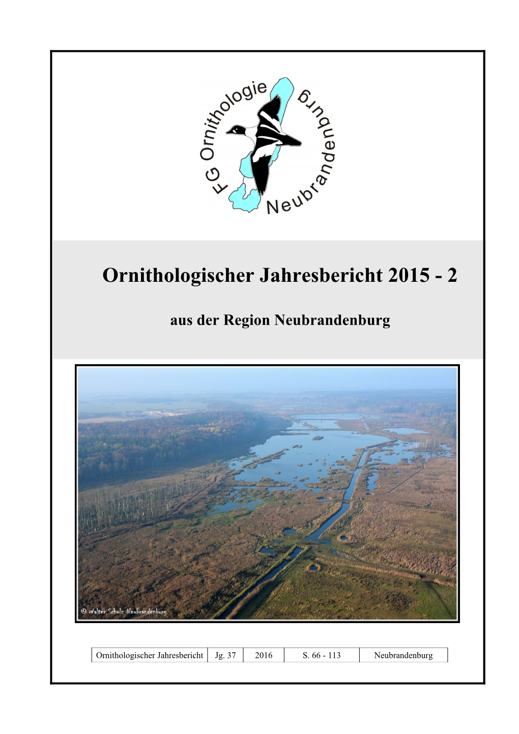 Ornithologischer Jahresbericht 2015 - 2