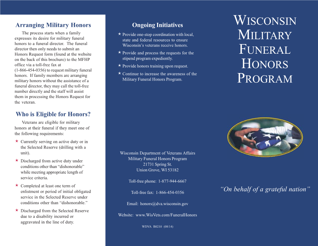 Military Funeral Honors Program