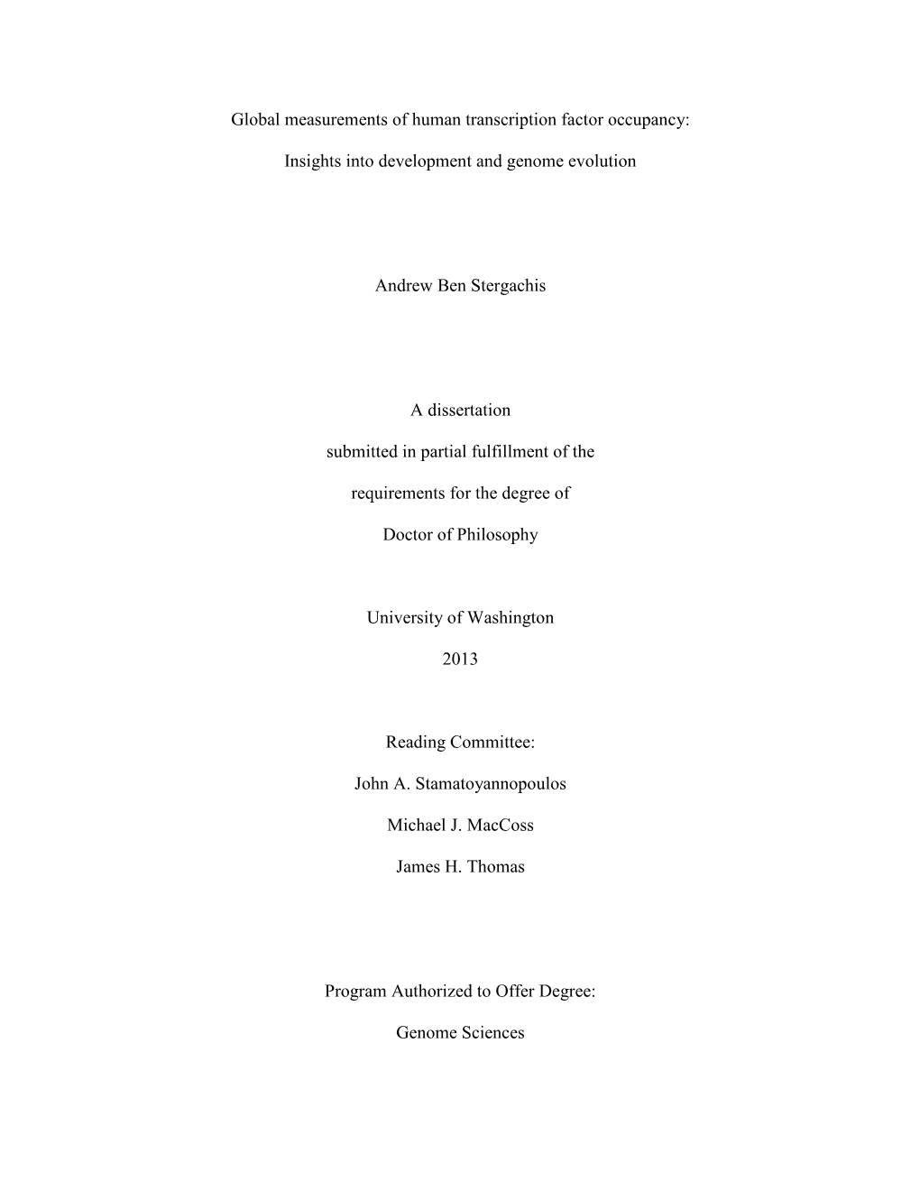 Global Measurements of Human Transcription Factor Occupancy