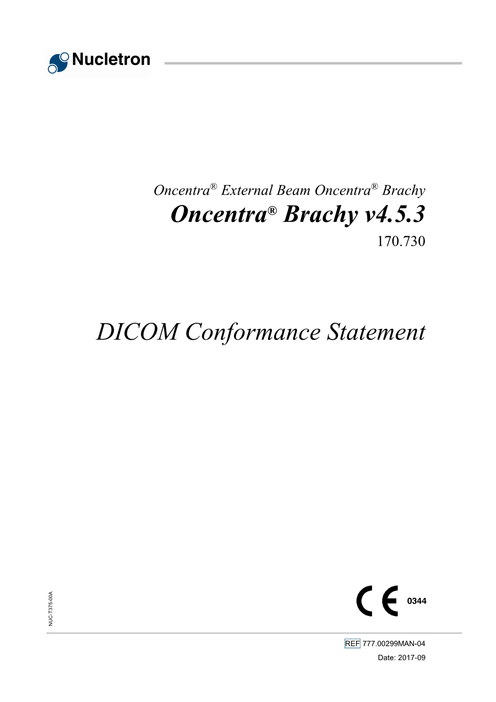 DICOM Conformance Statement Oncentra Brachy 4.5.3