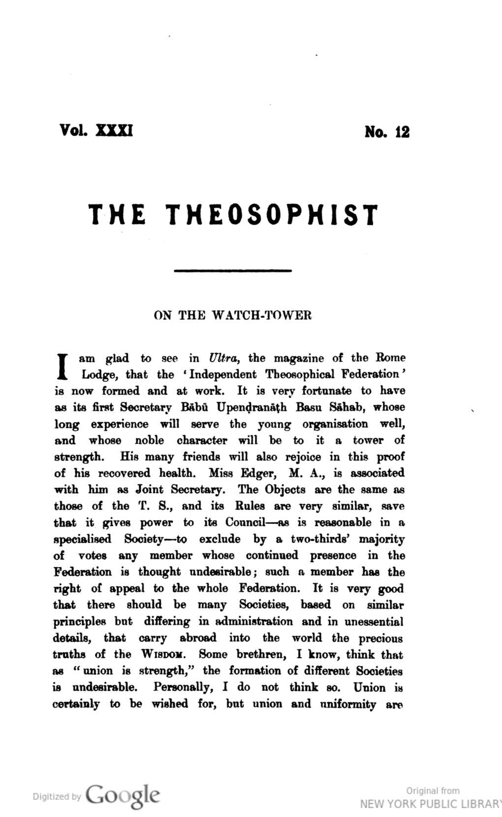 The Theosophist