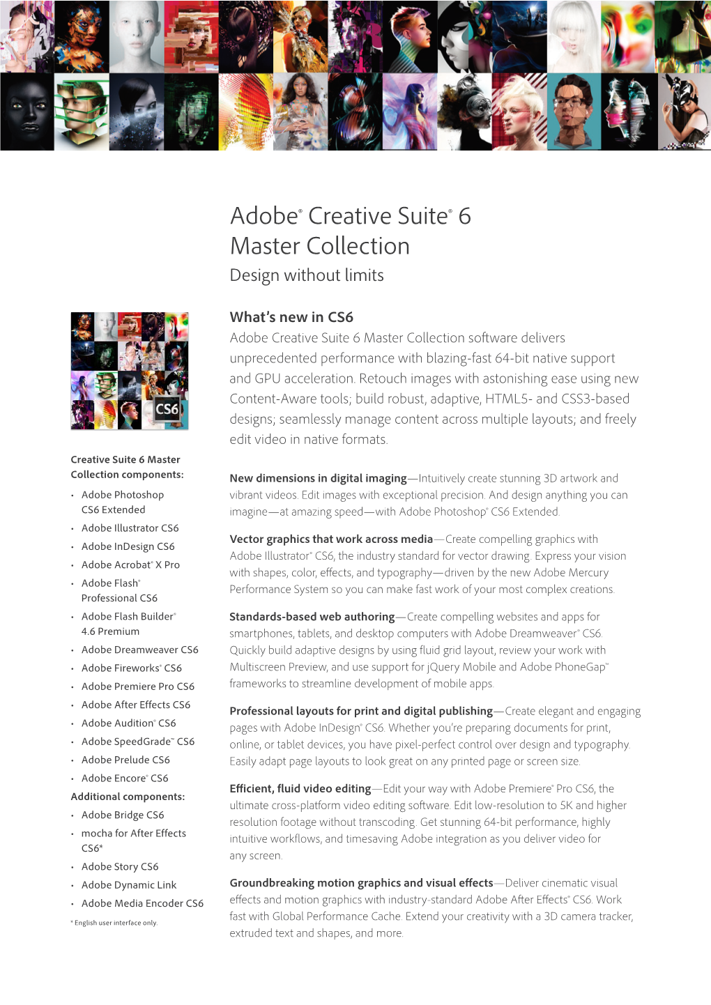 Adobe CS6 Master Collection Suite Overview