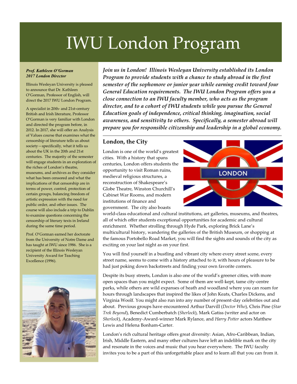 IWU London Program