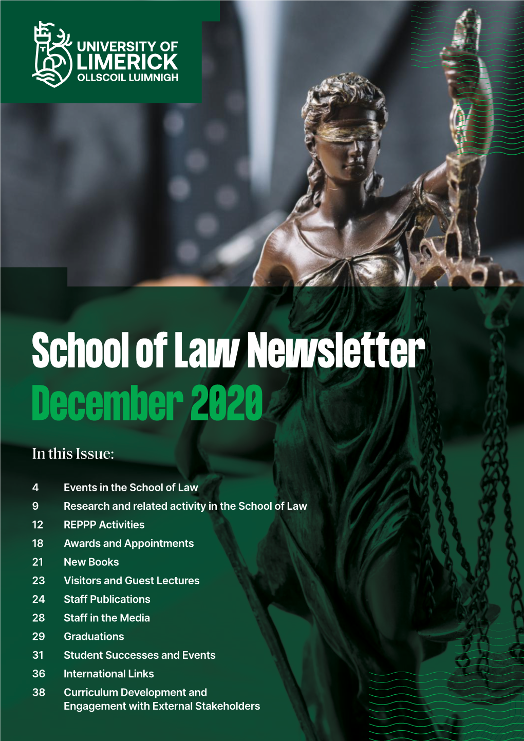 School of Law Newsletter December 2020 in This Issue