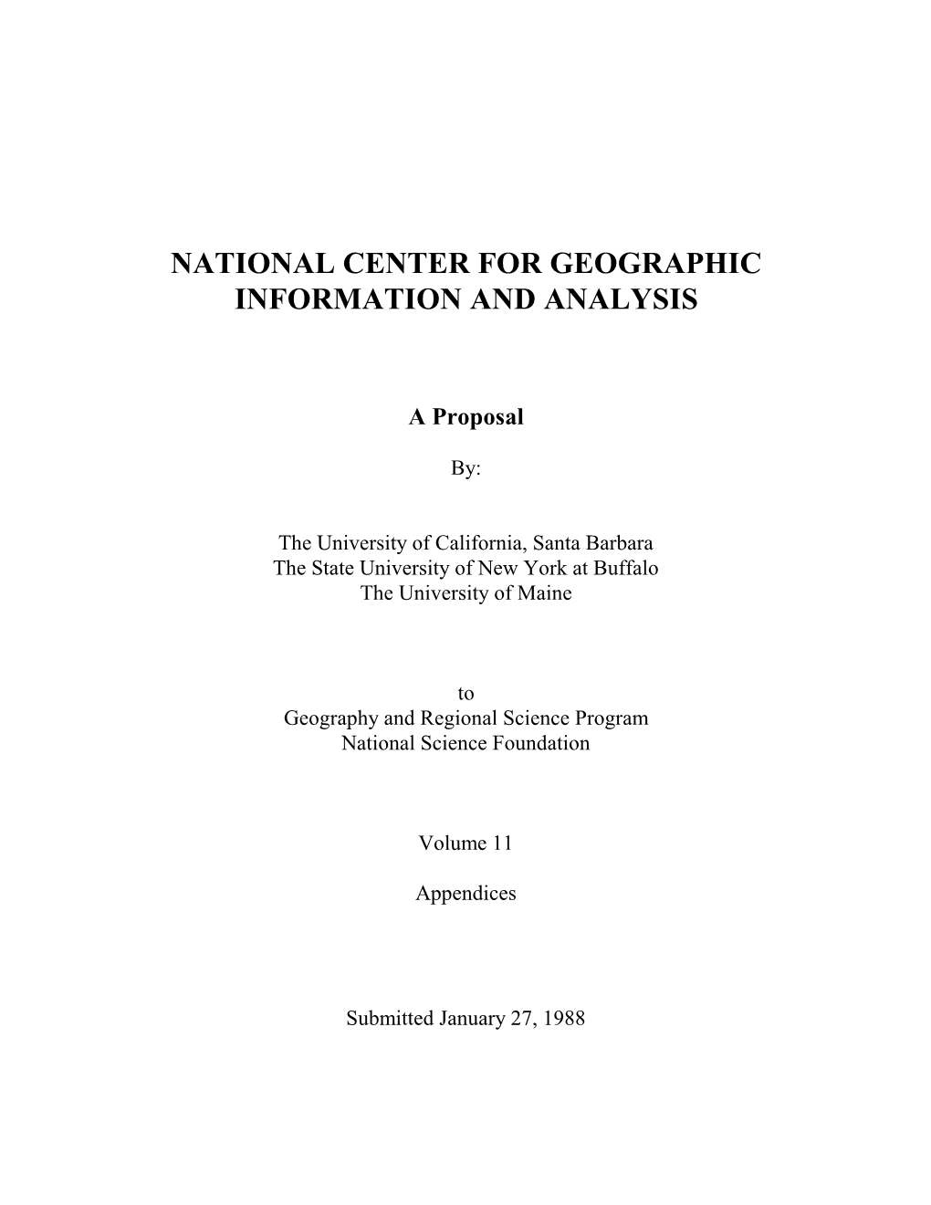 National Center for Geographic Information and Analysis