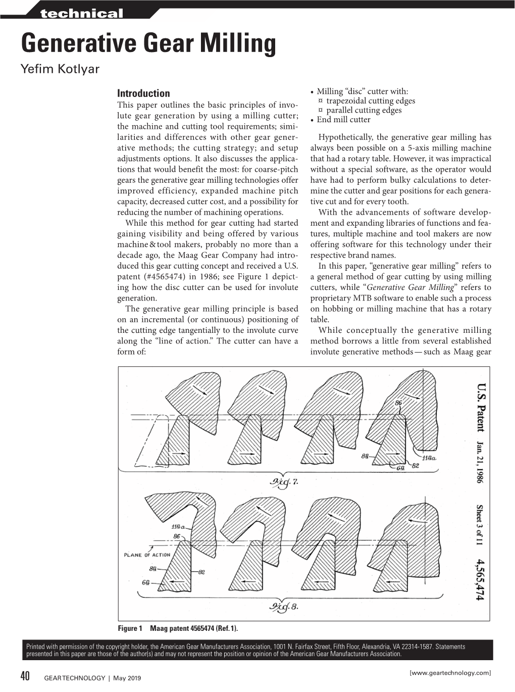 Generative Gear Milling Yefim Kotlyar