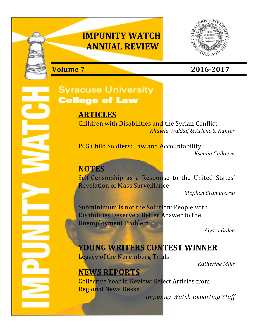 Impunity Watch Annual Review