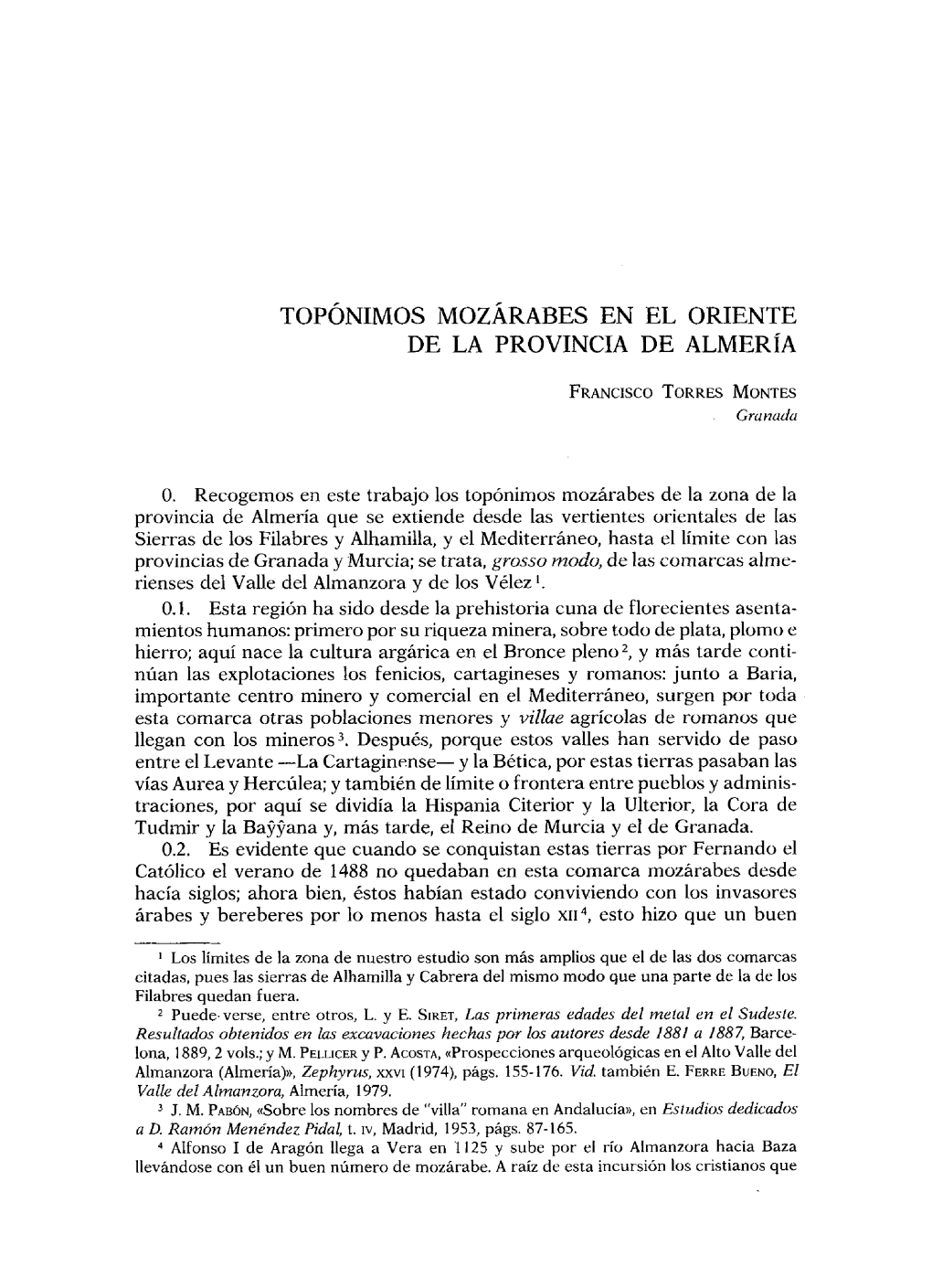 Pdf Topónimos Mozárabes En El Oriente De La Provincia De Almería