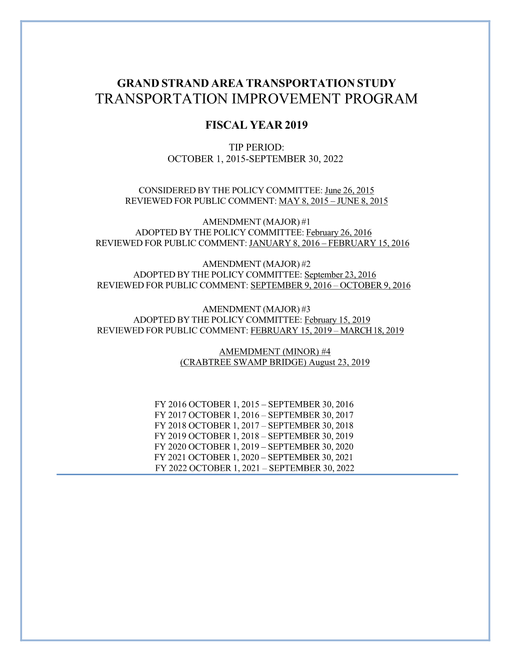 Transportation Improvement Program