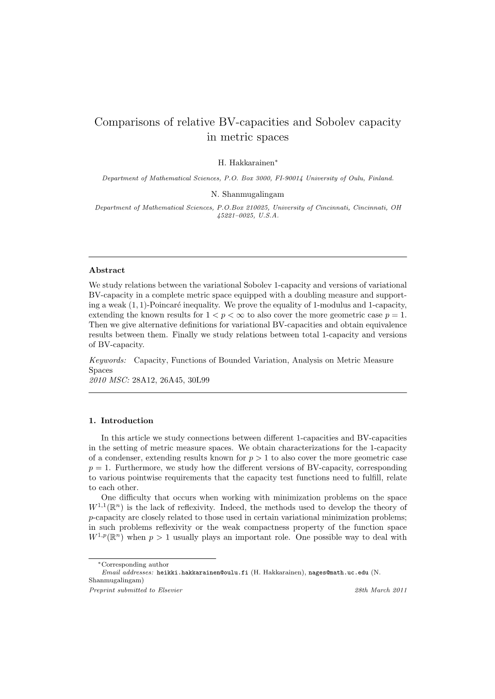 Comparisons of Relative BV-Capacities and Sobolev Capacity in Metric Spaces