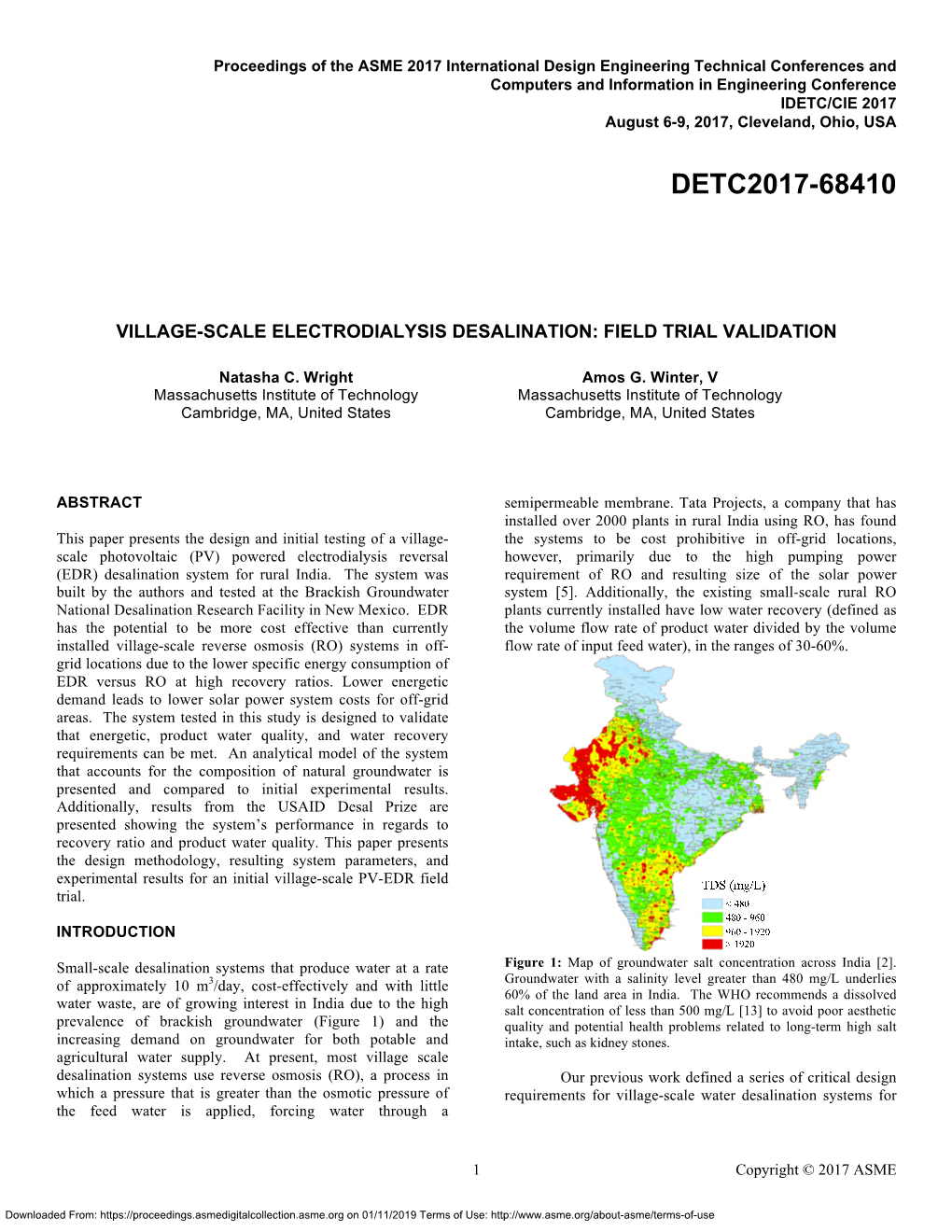 Village-Scale Electrodialysis Desalination: Field Trial Validation