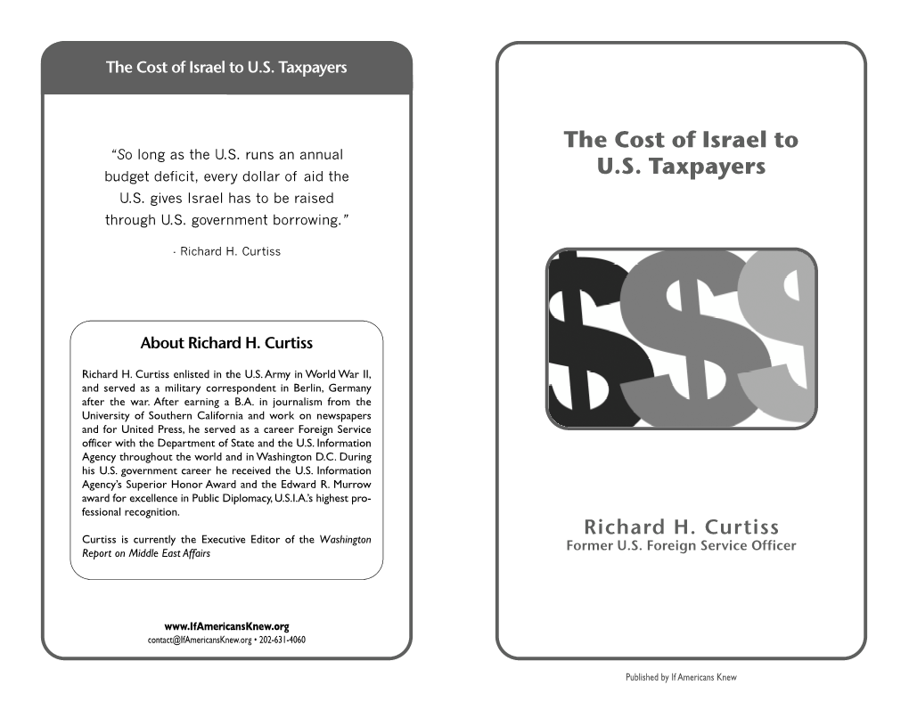 Cost of Israel to U.S