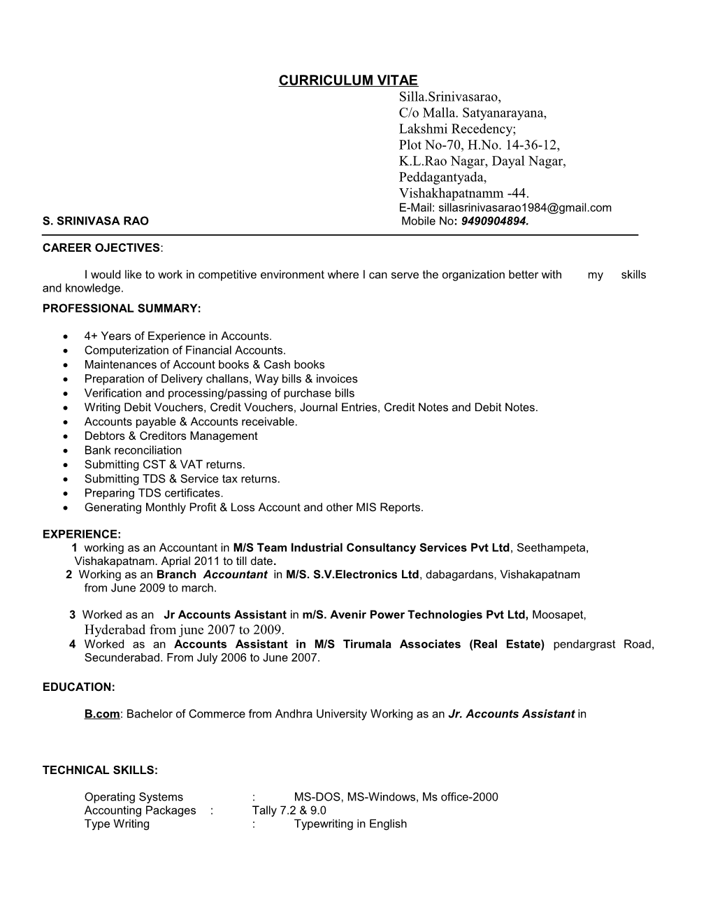 Curriculum Vitae s69