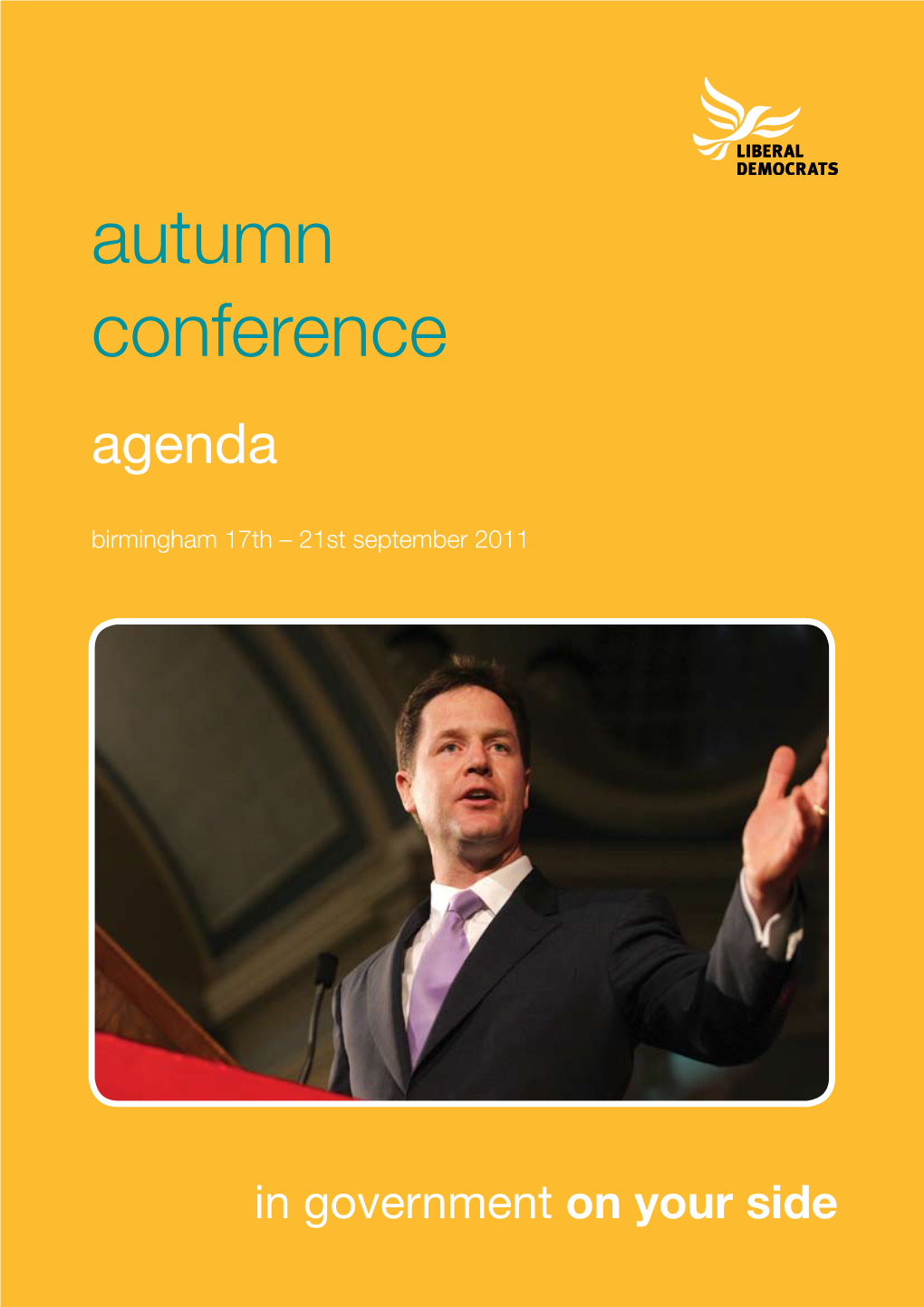 Conference Agenda Birmingham 17Th – 21St September 2011