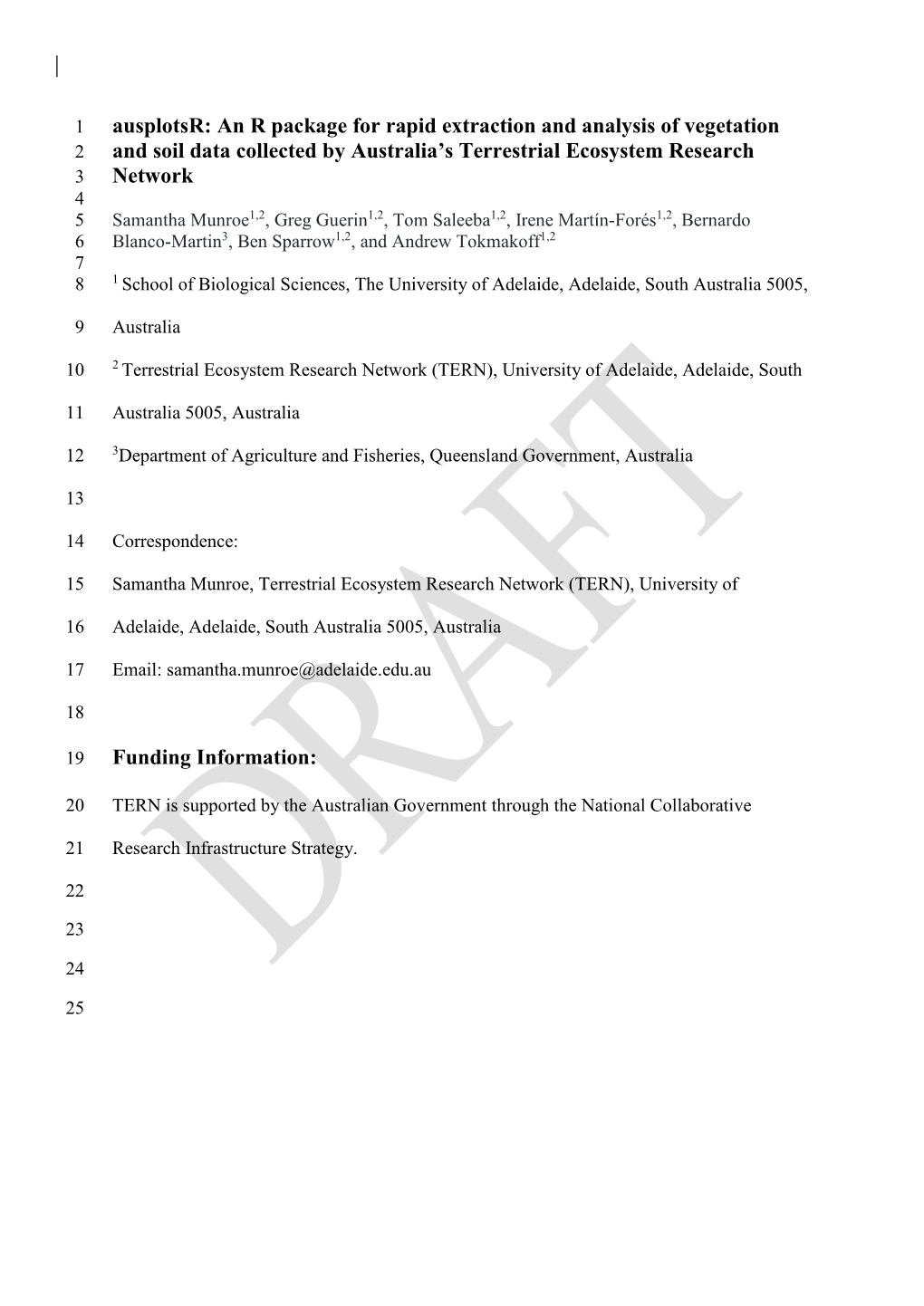 An R Package for Rapid Extraction and Analysis of Vegetation and Soil Data