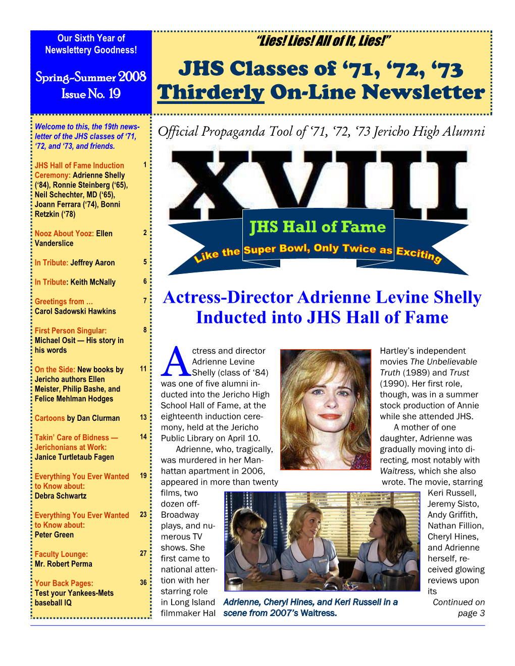 Issue No. 19, Spring-Summer 2008