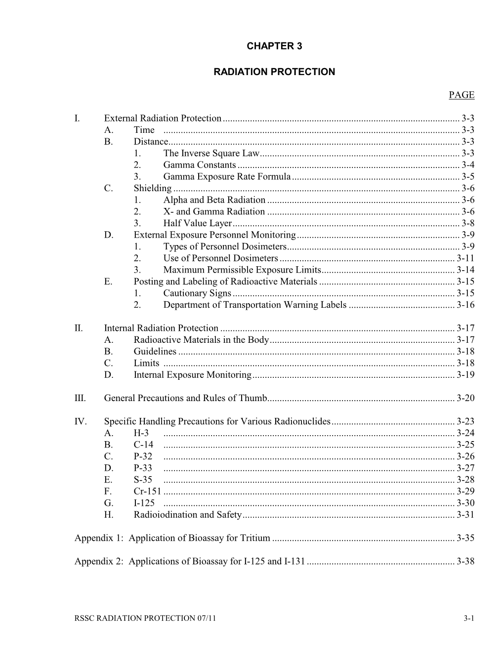 Chapter 3 Radiation Protection