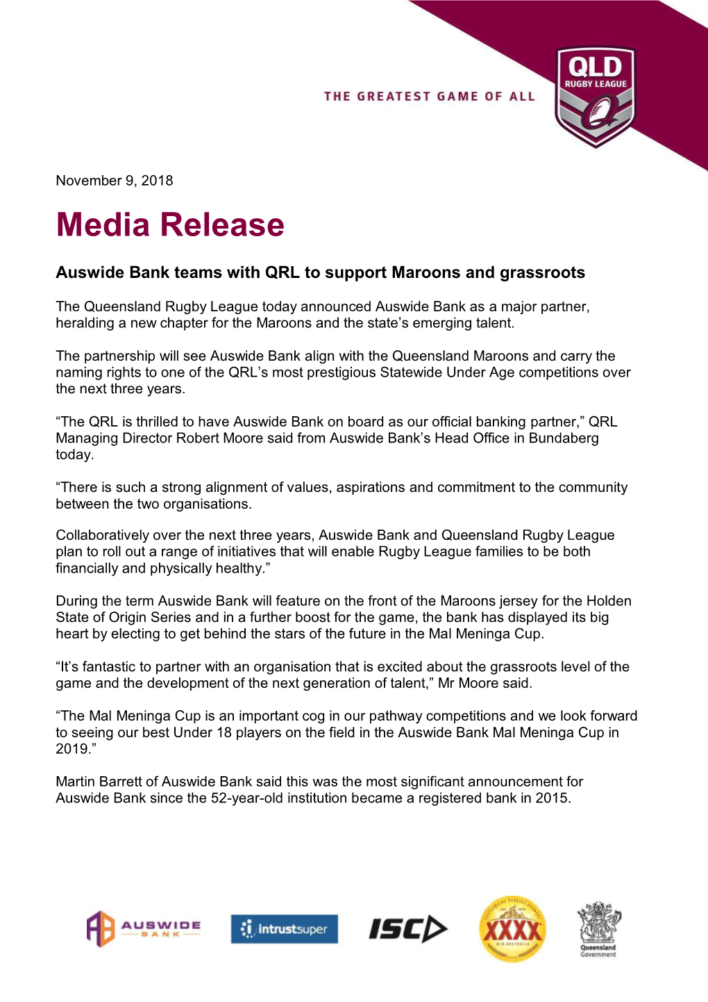 Media Release