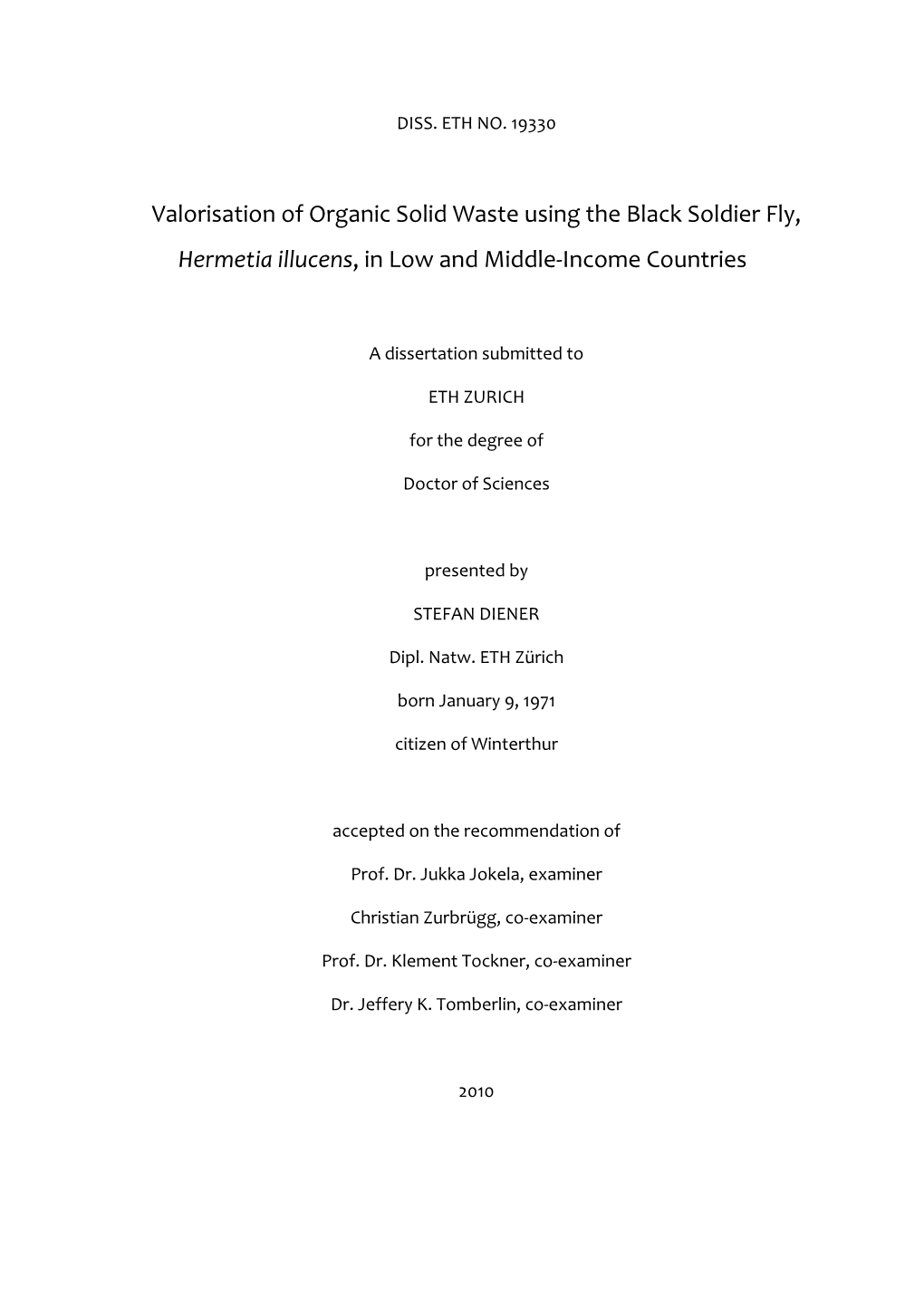 Valorisation of Organic Solid Waste Using the Black Soldier Fly, Hermetia Illucens, in Low and Middle-Income Countries