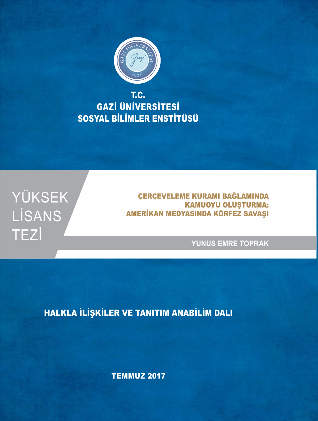 Yüksek Lisans Tezi