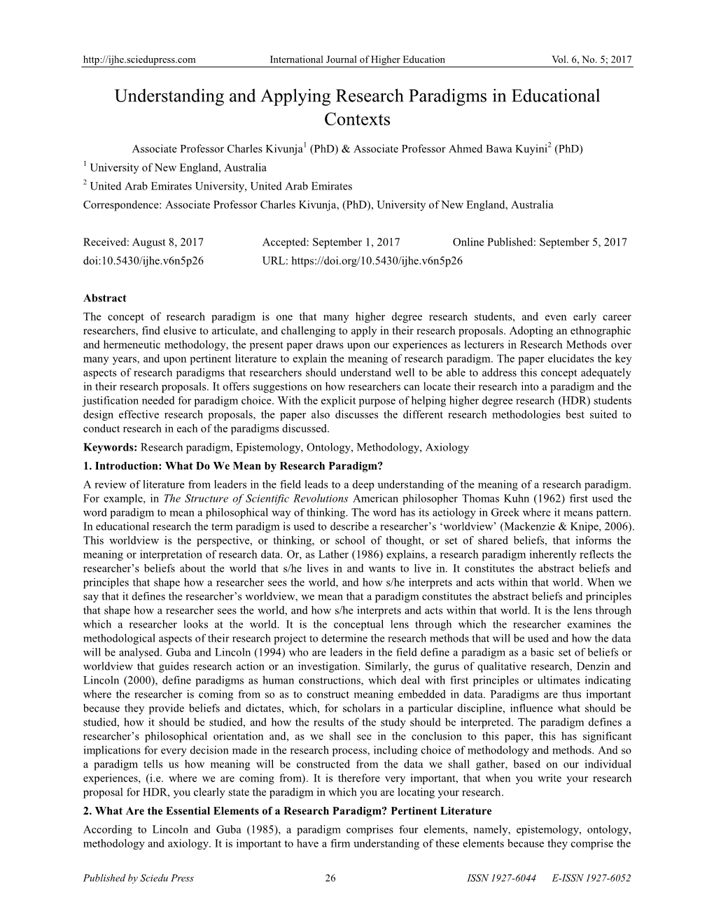 Understanding and Applying Research Paradigms in Educational Contexts