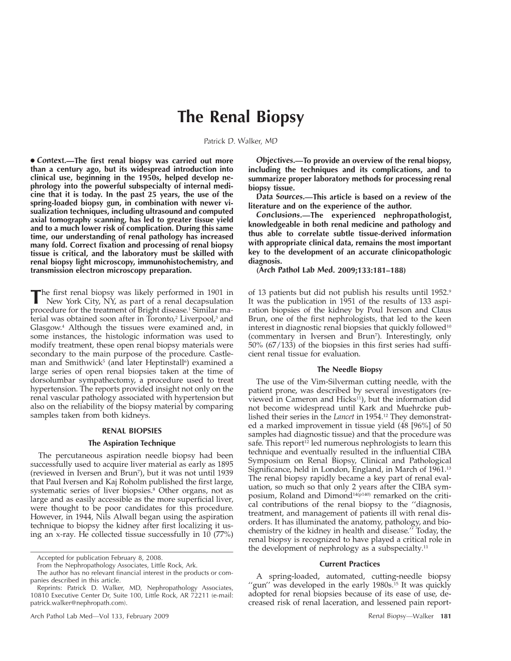 The Renal Biopsy