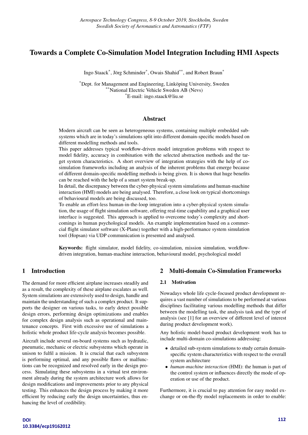 Towards a Complete Co-Simulation Model Integration Including HMI Aspects