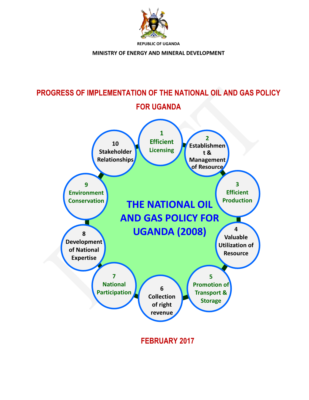 The National Oil and Gas Policy for Uganda (2008)