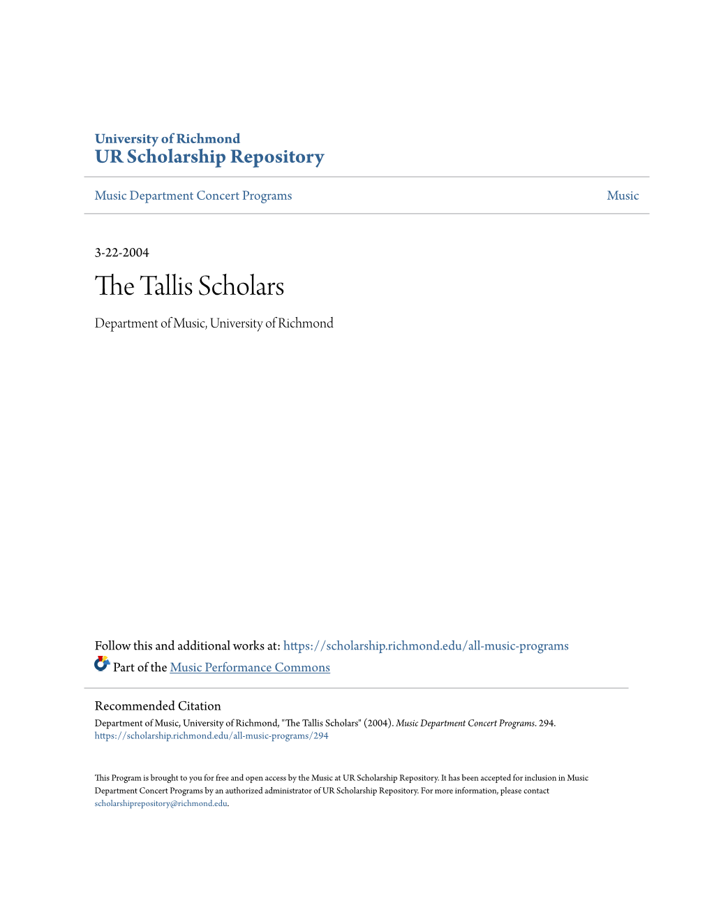 The Tallis Scholars