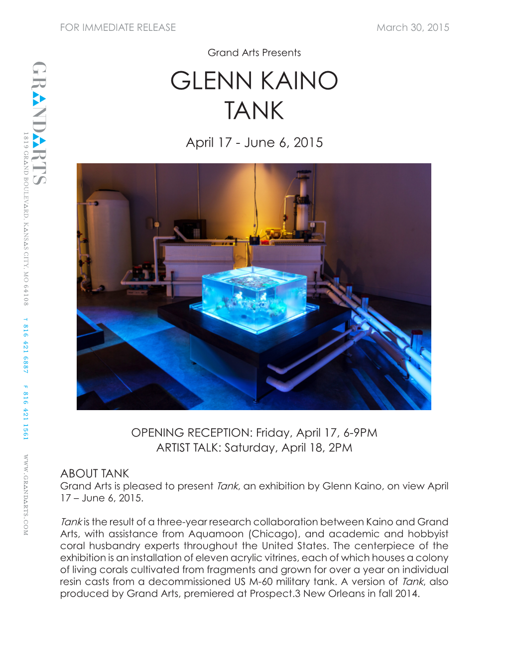 GLENN KAINO TANK April 17 - June 6, 2015