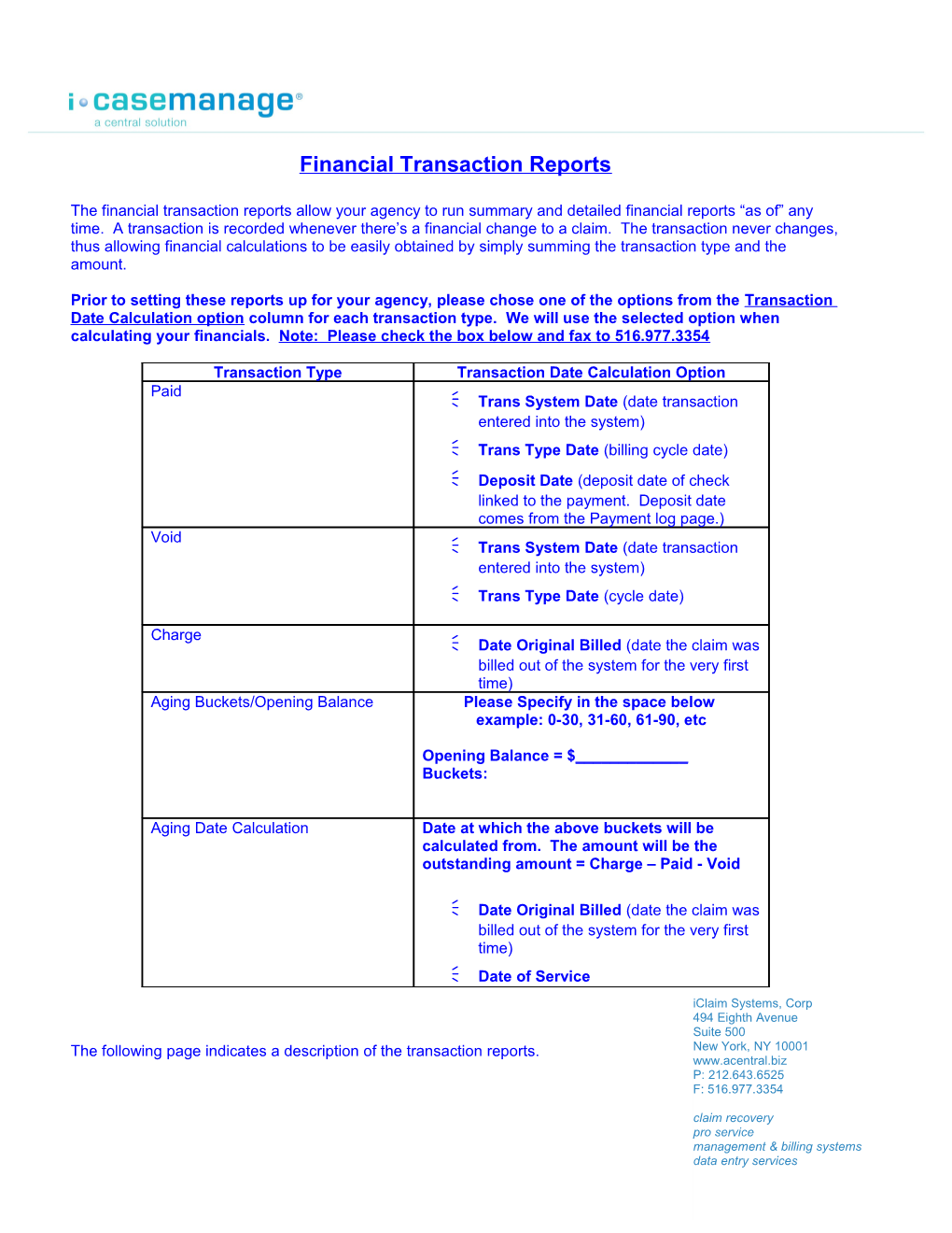 Financial Transaction Reports