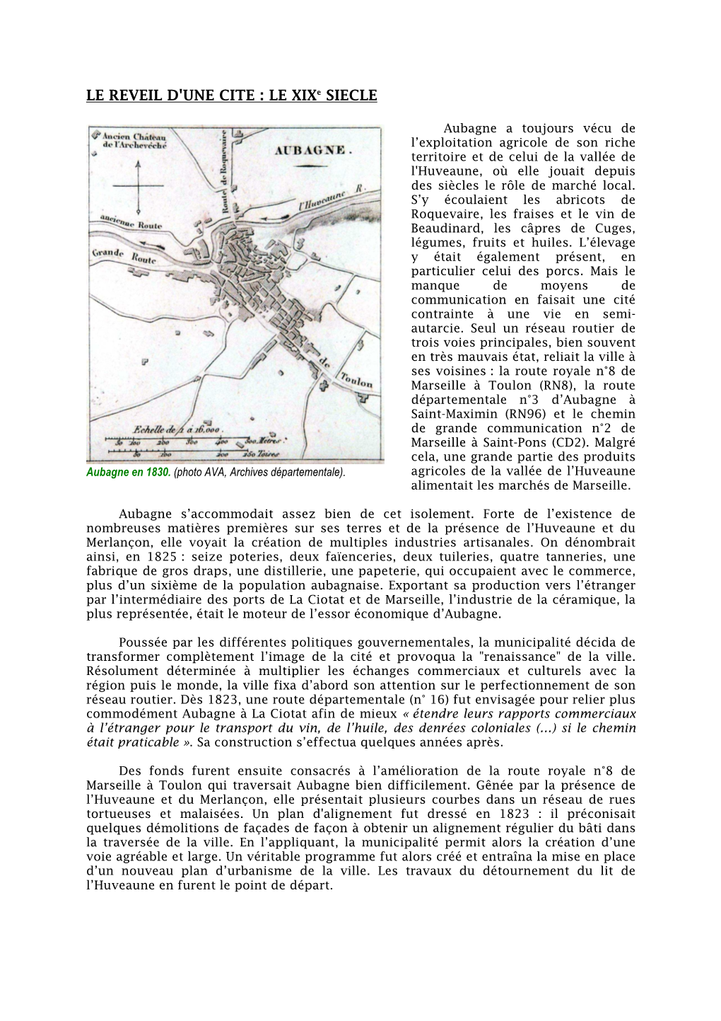 Aubagne Au Xixème Siècle