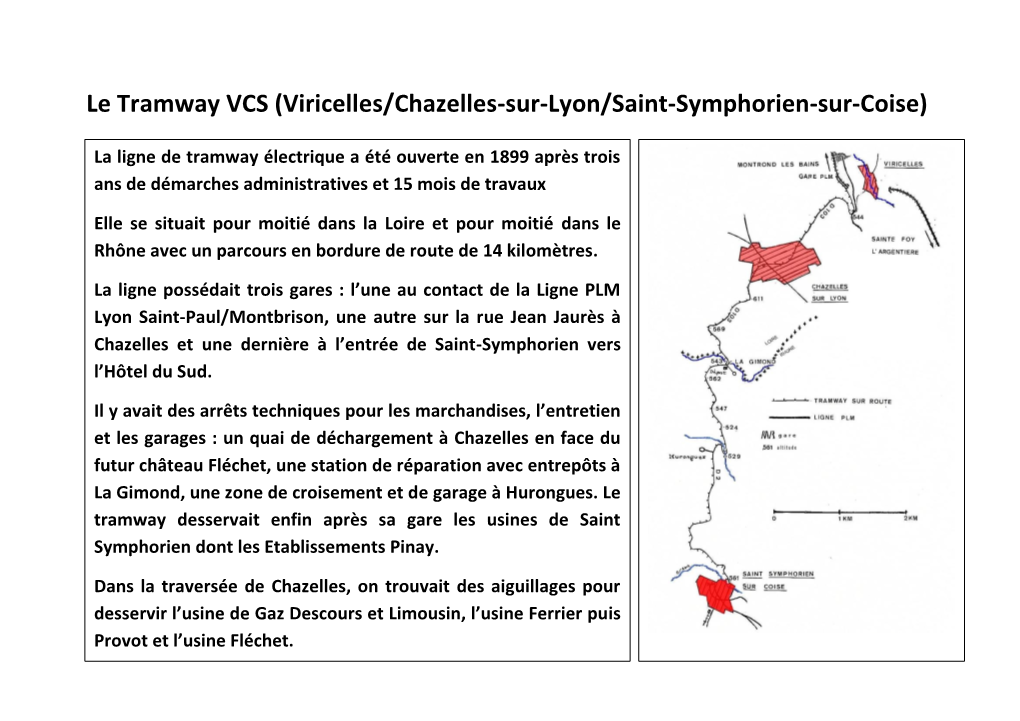 Le Tramway VCS (Viricelles/Chazelles-Sur-Lyon/Saint-Symphorien-Sur-Coise)