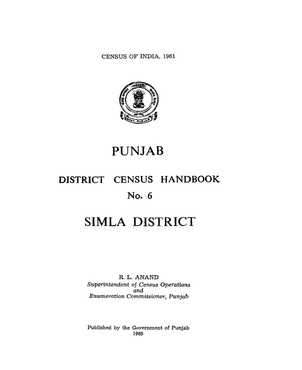 Simla District, No-6 , Punjab