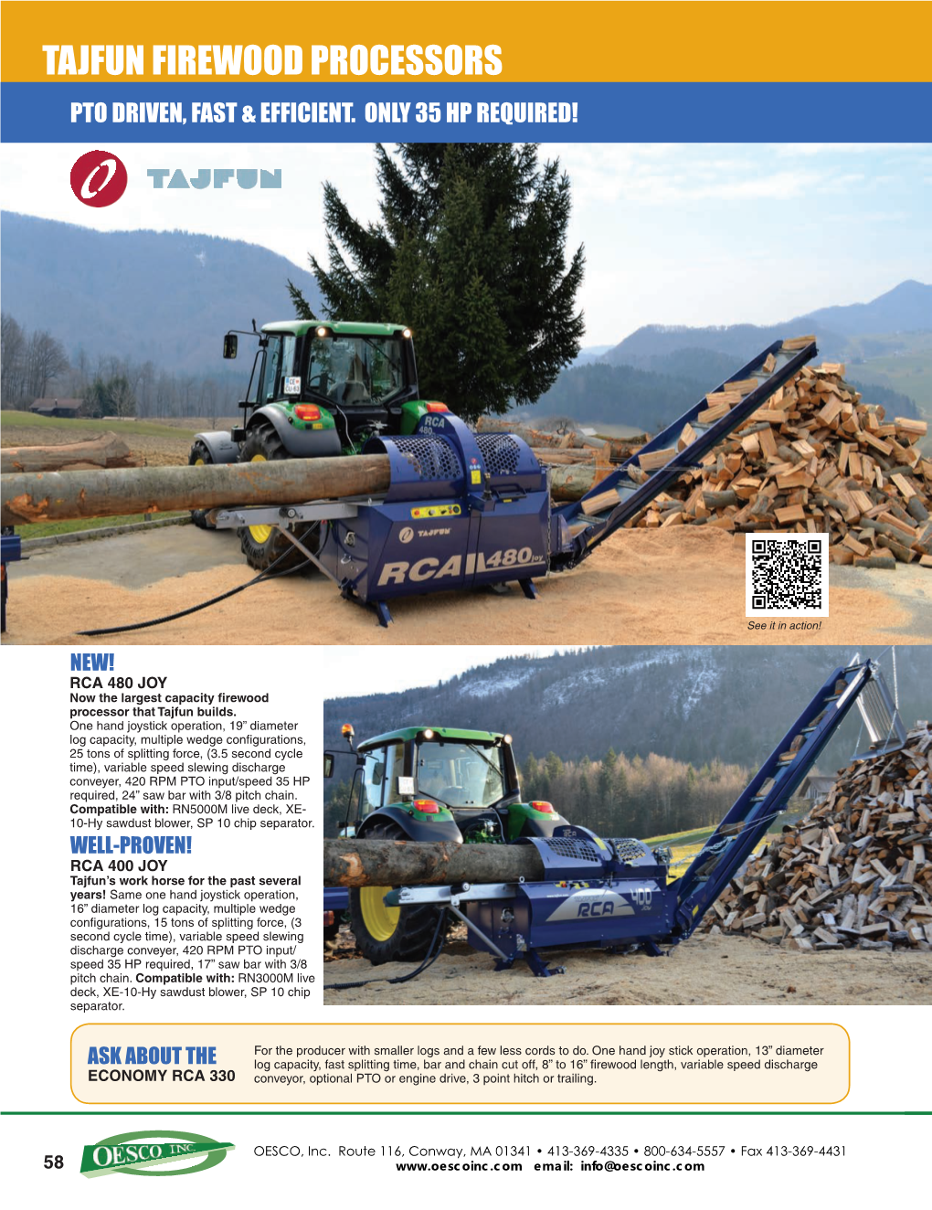 Tajfun Firewood Processors Pto Driven, Fast & Efficient