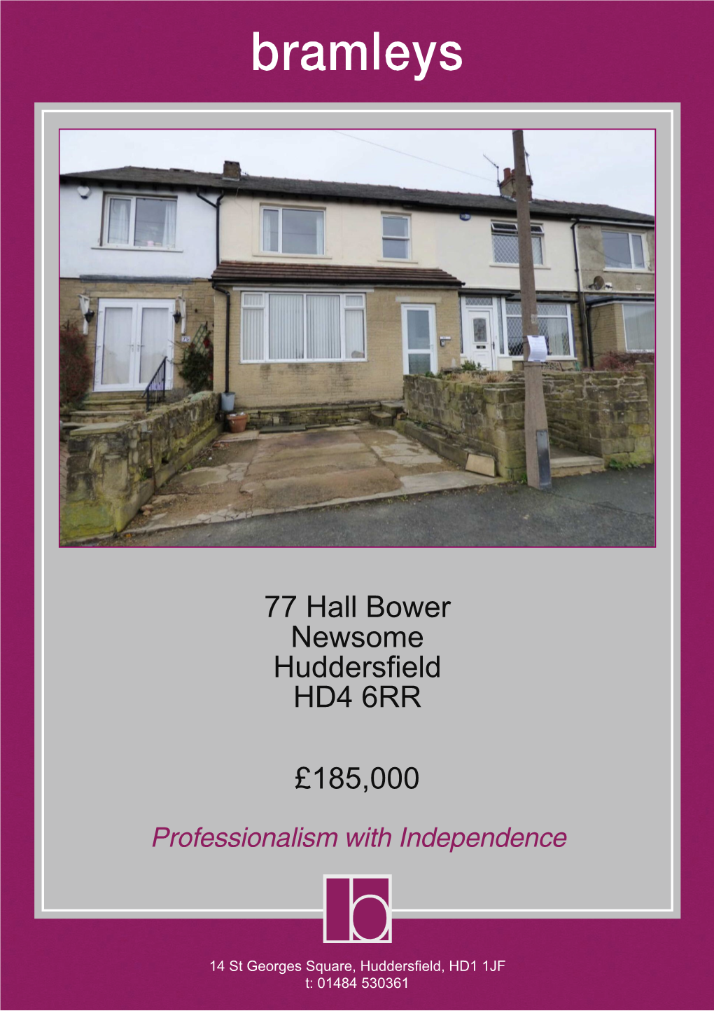 77 Hall Bower Newsome Huddersfield HD4 6RR £185,000