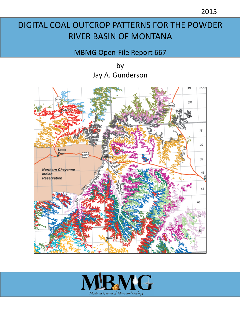 Digital Coal Outcrop Patterns for the Power River Basin of Montan
