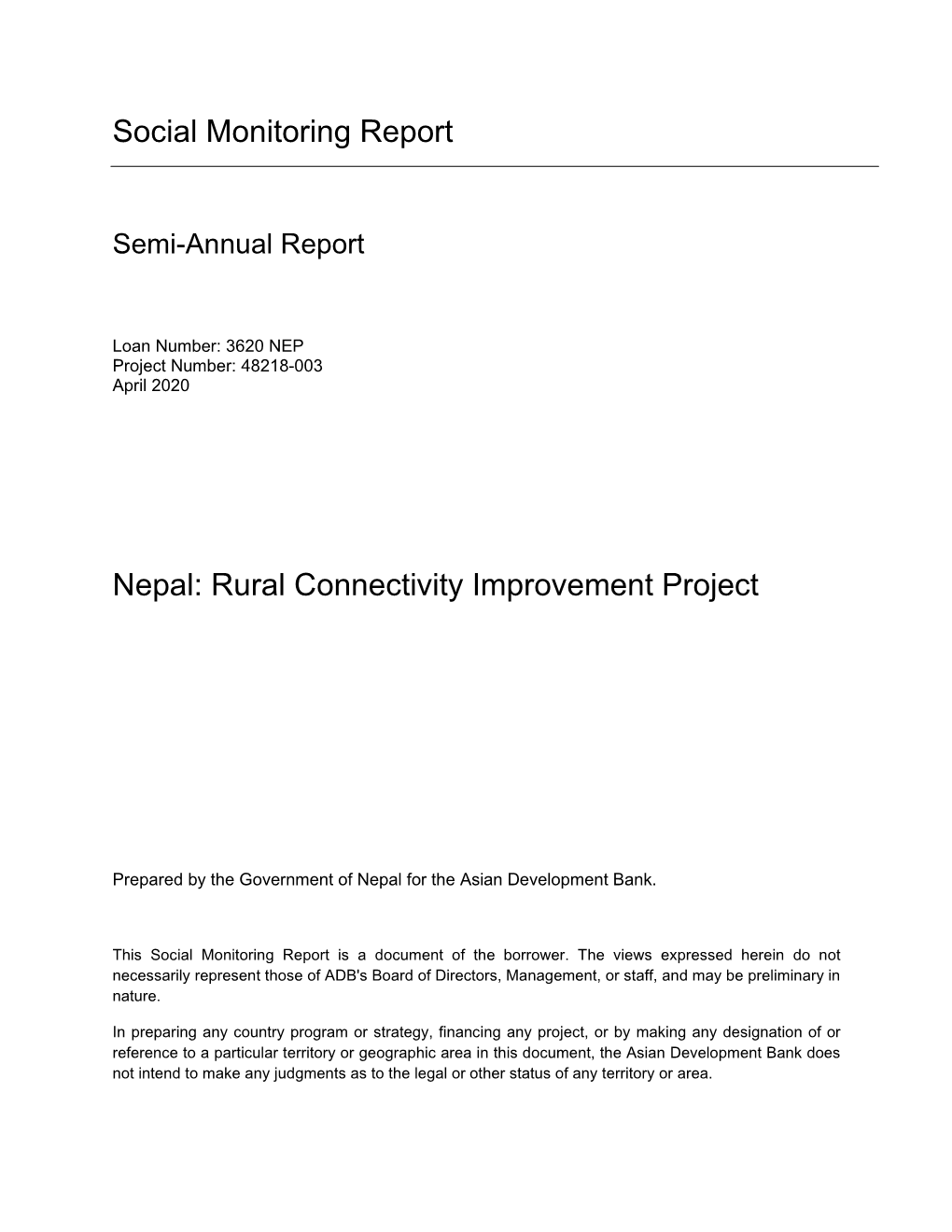 48218-003: Rural Connectivity Improvement Project