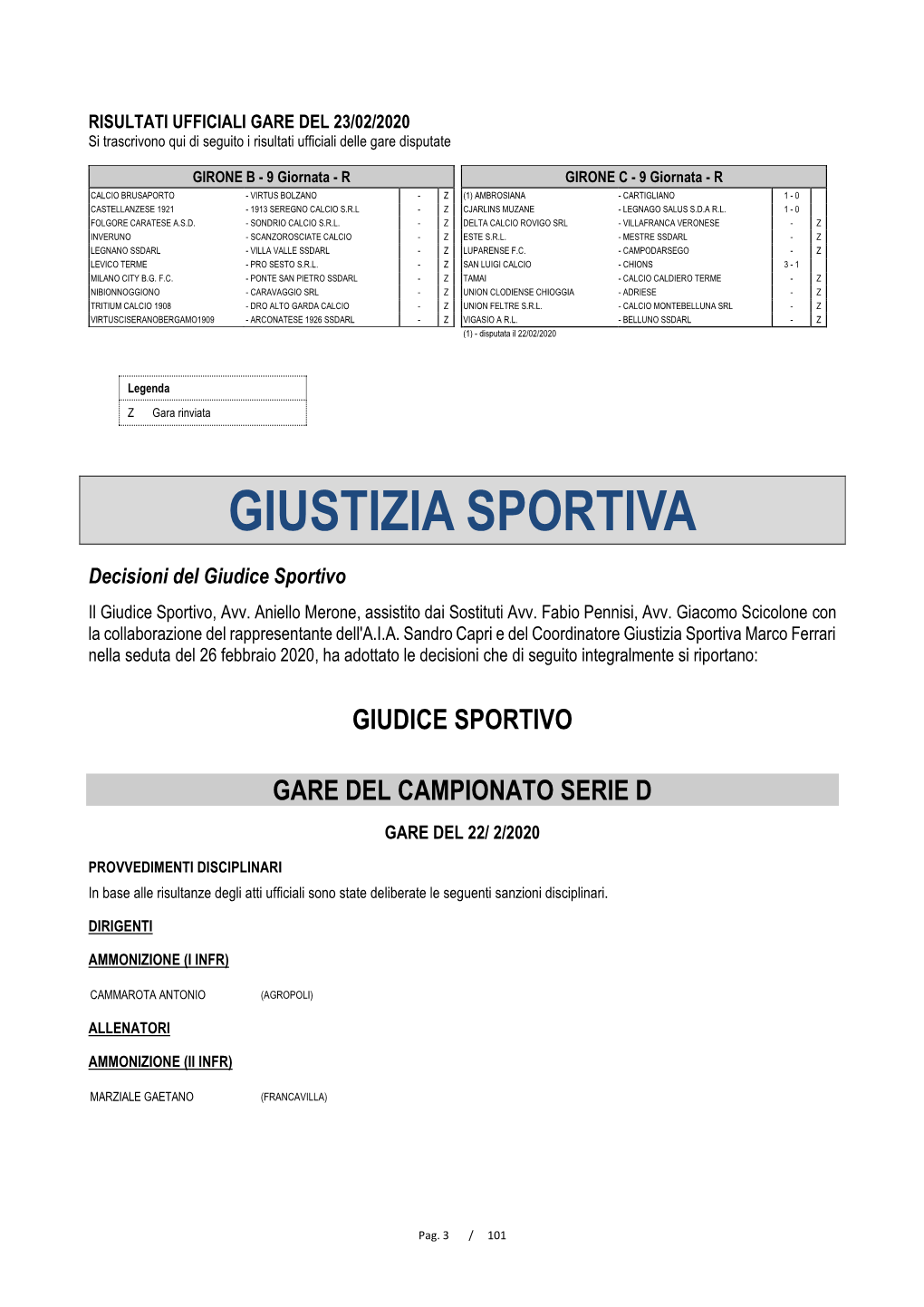 Giustizia Sportiva