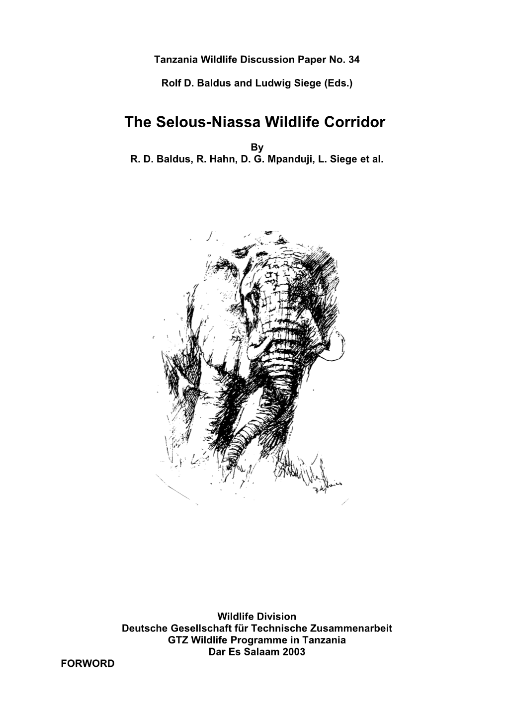 The Selous-Niassa Wildlife Corridor