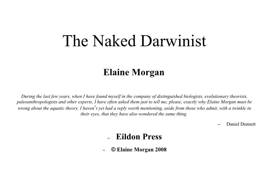 The Naked Darwinist