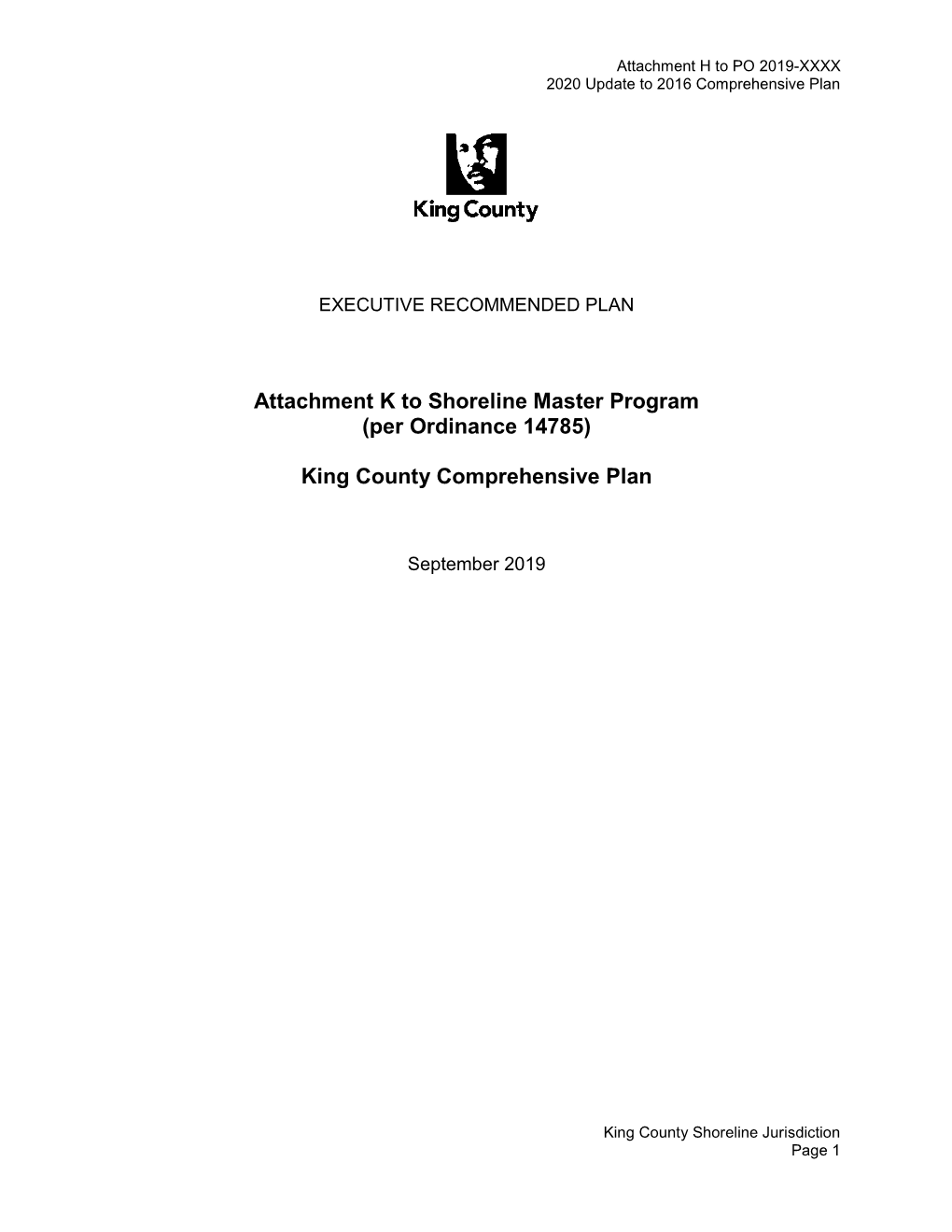 Attachment K to Shoreline Master Program (Per Ordinance 14785)